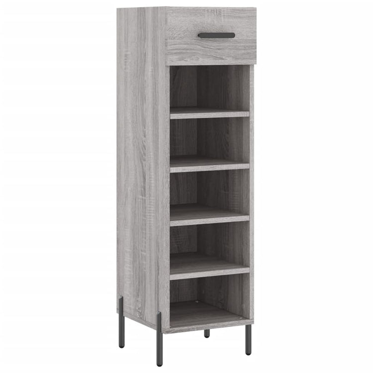 Vidaxx meuble à chaussures 30x35x105 cm bois d'ingénierie couleur chêne sonoma gris