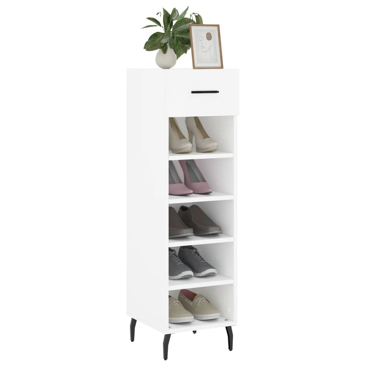 Vidaxx meuble à chaussures 30x35x105 cm bois d'ingénierie blanc