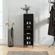 Vidaxx armoire à chaussures 30x35x105 cm bois fini noir