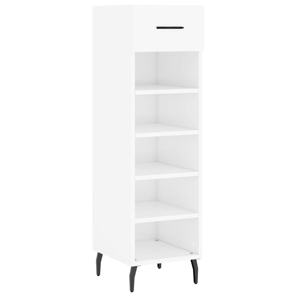 Vidaxx armoire à chaussures 30x35x105 cm bois fini blanc brillant