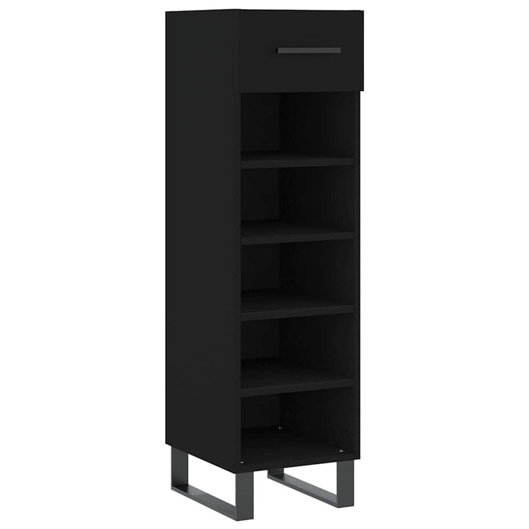 Vidaxx armoire à chaussures 30x35x105 cm bois fini noir