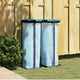 Vidaxl Garbage Bag porteurs 2 PCS 120 L pp noir et bleu