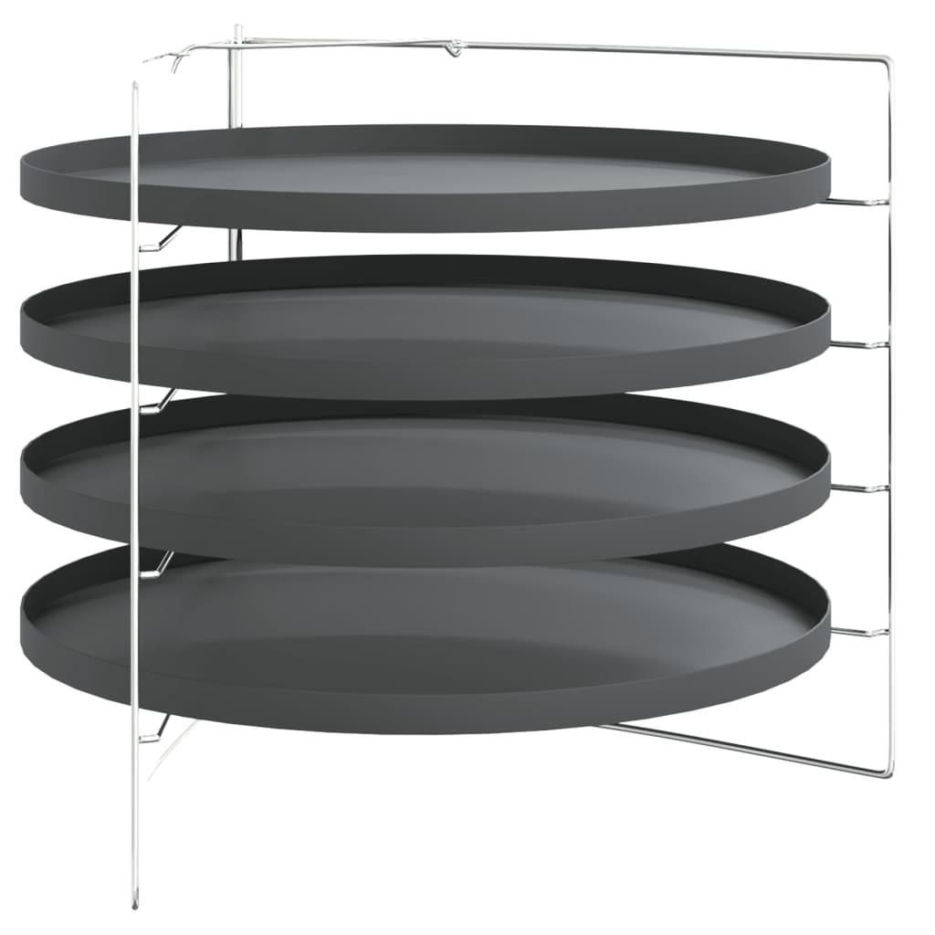 Vidaxl Pizza Pans 4 ST avec rack Ø 28 cm en acier