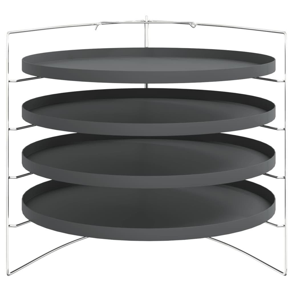 Vidaxl Pizza Pans 4 ST avec rack Ø 28 cm en acier