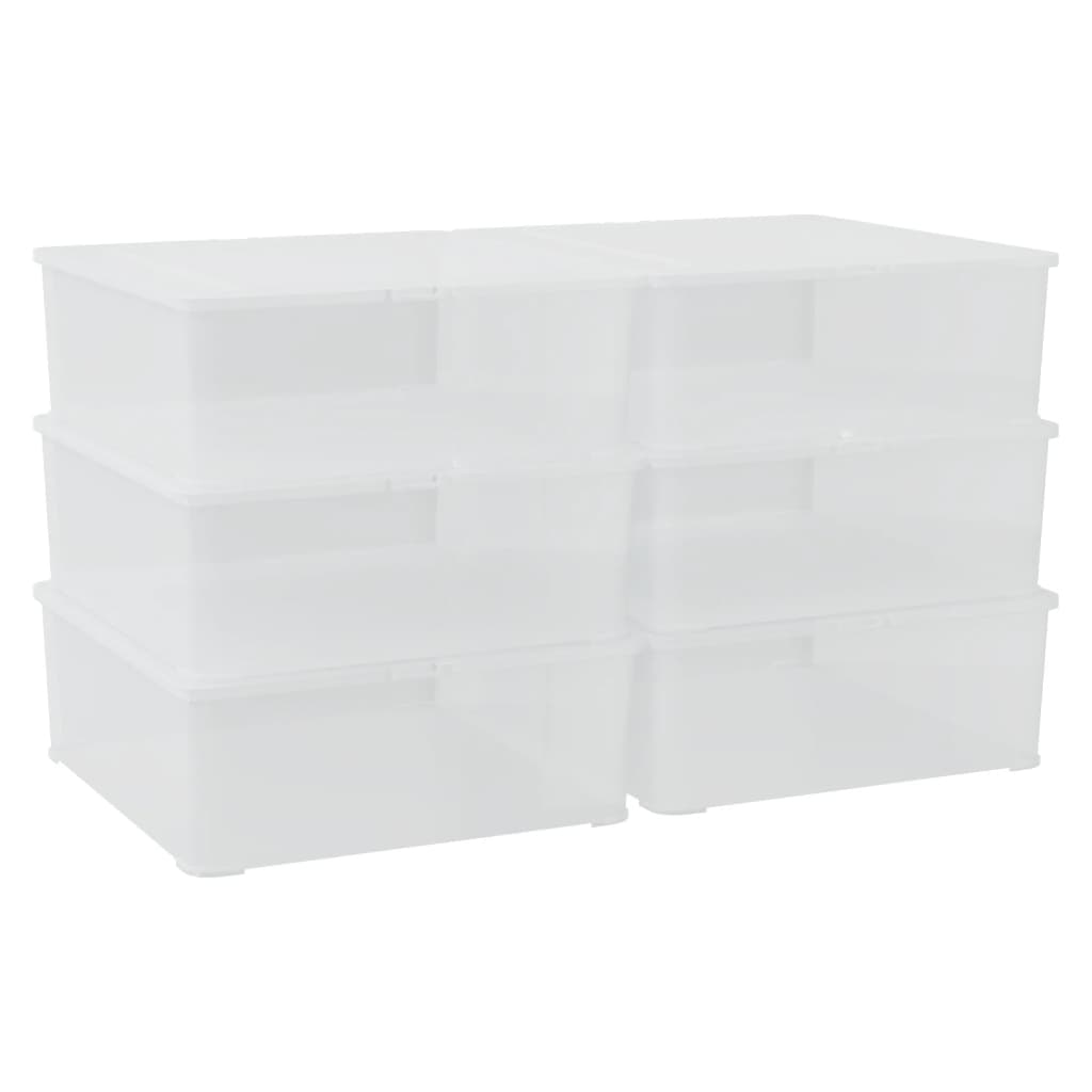 Boîtes de rangement vidaxl Plastique 6 st empilable 5 L