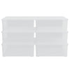 Boîtes de rangement vidaxl Plastique 6 st empilable 5 L
