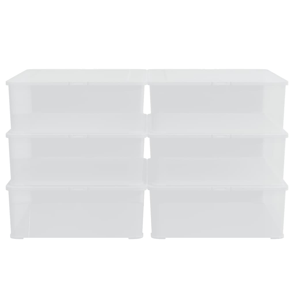 Boîtes de rangement vidaxl Plastique 6 st empilable 5 L