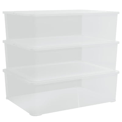 Boîtes de rangement vidaxl Plastique 3 St Empilable 25 L