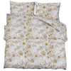 Ensemble de traverse de couette Vidaxl 260x240 cm Coton blanc et marron