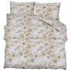 Ensemble de découverte de couette Vidaxl 225x220 cm Coton blanc et marron
