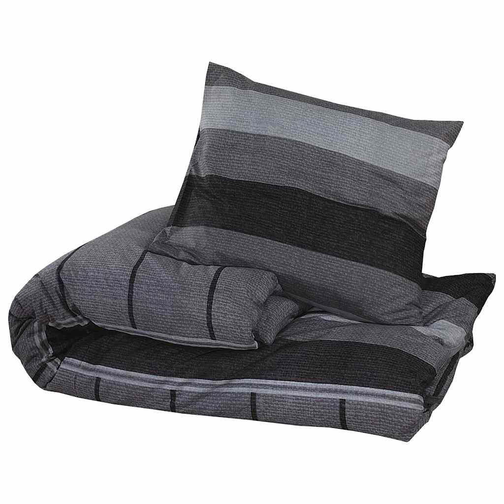 Ensemble de couvercle de couette Vidaxl 260x240 cm Coton gris foncé