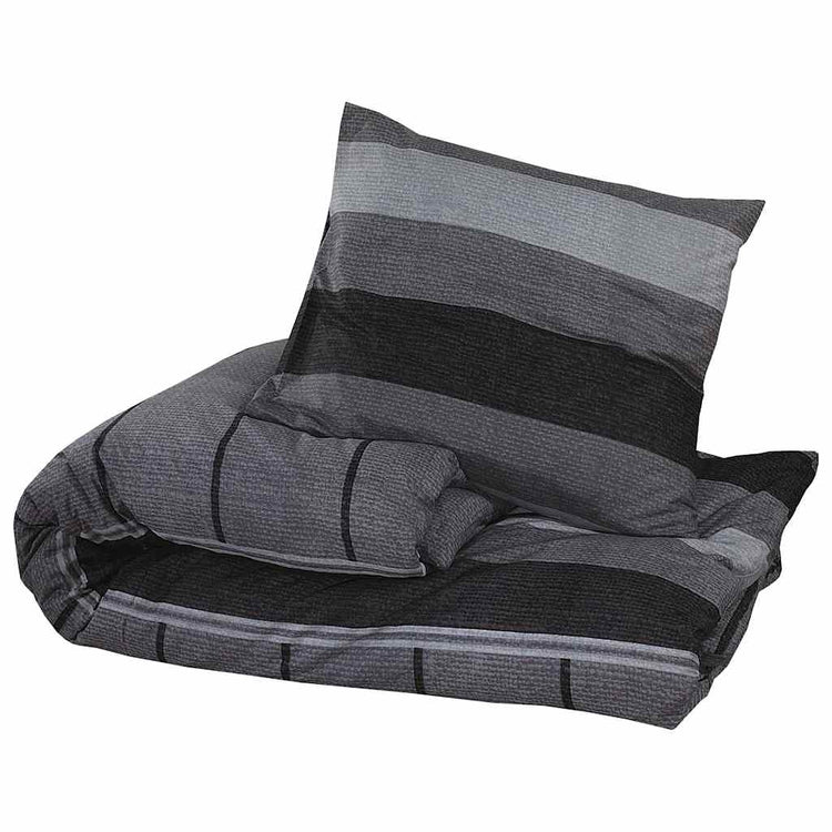Ensemble de couvercle de couette Vidaxl 260x240 cm Coton gris foncé