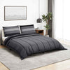 Ensemble de couvercle de couette Vidaxl 260x240 cm Coton gris foncé