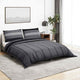 Ensemble de couvercle de couette Vidaxl 260x240 cm Coton gris foncé