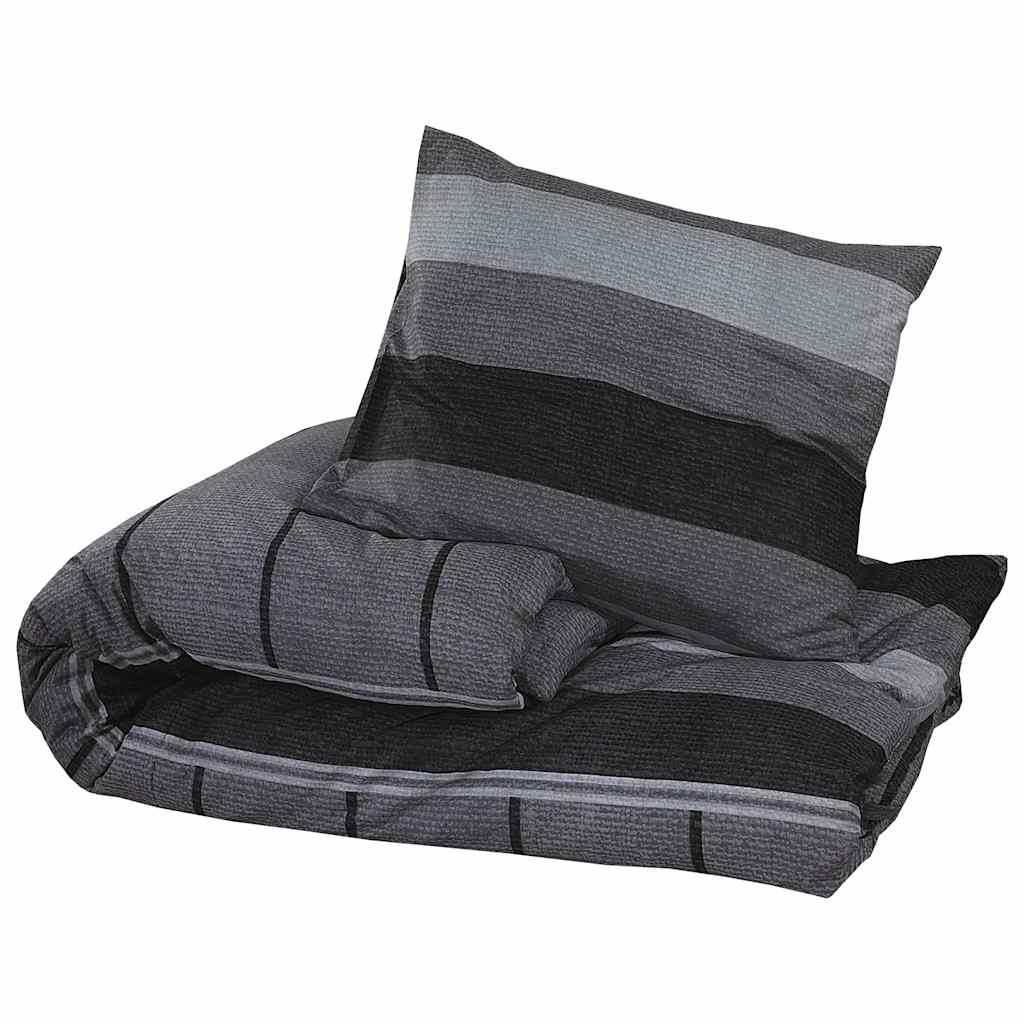 Ensemble de découverte de couette Vidaxl 225x220 cm coton gris foncé