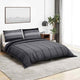 Ensemble de découverte de couette Vidaxl 225x220 cm coton gris foncé