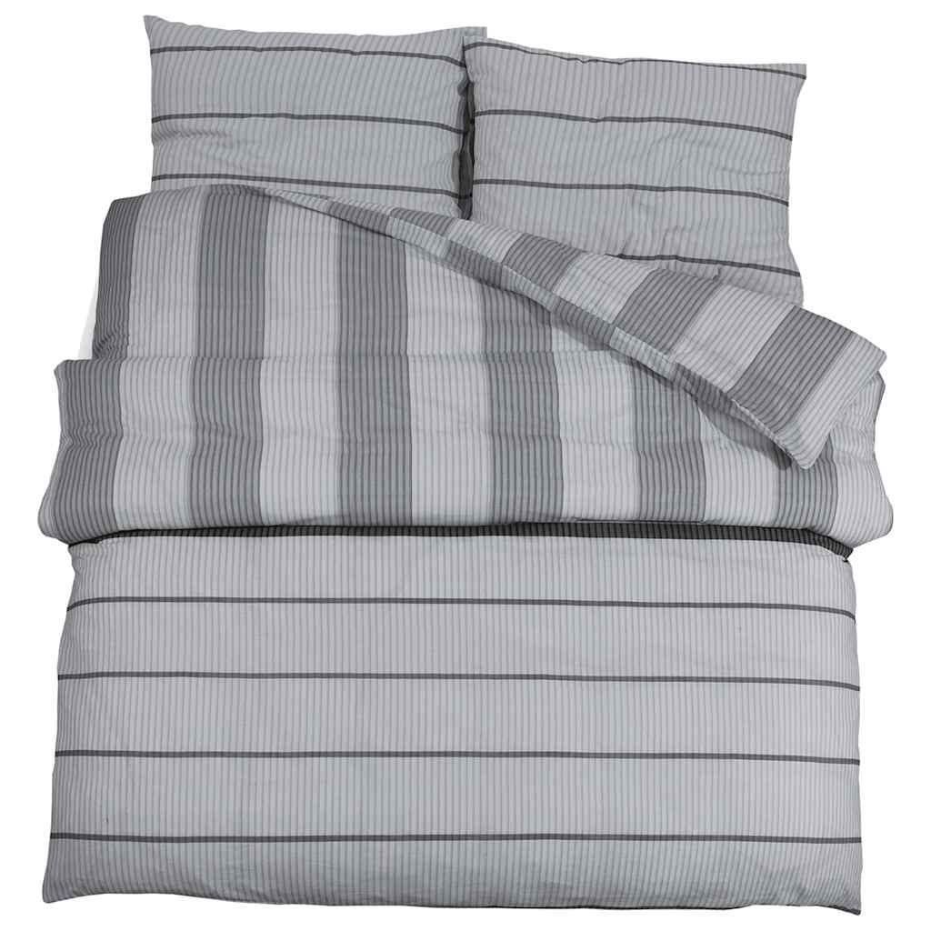 Ensemble de découverte de couette Vidaxl 220x240 cm Gray en coton