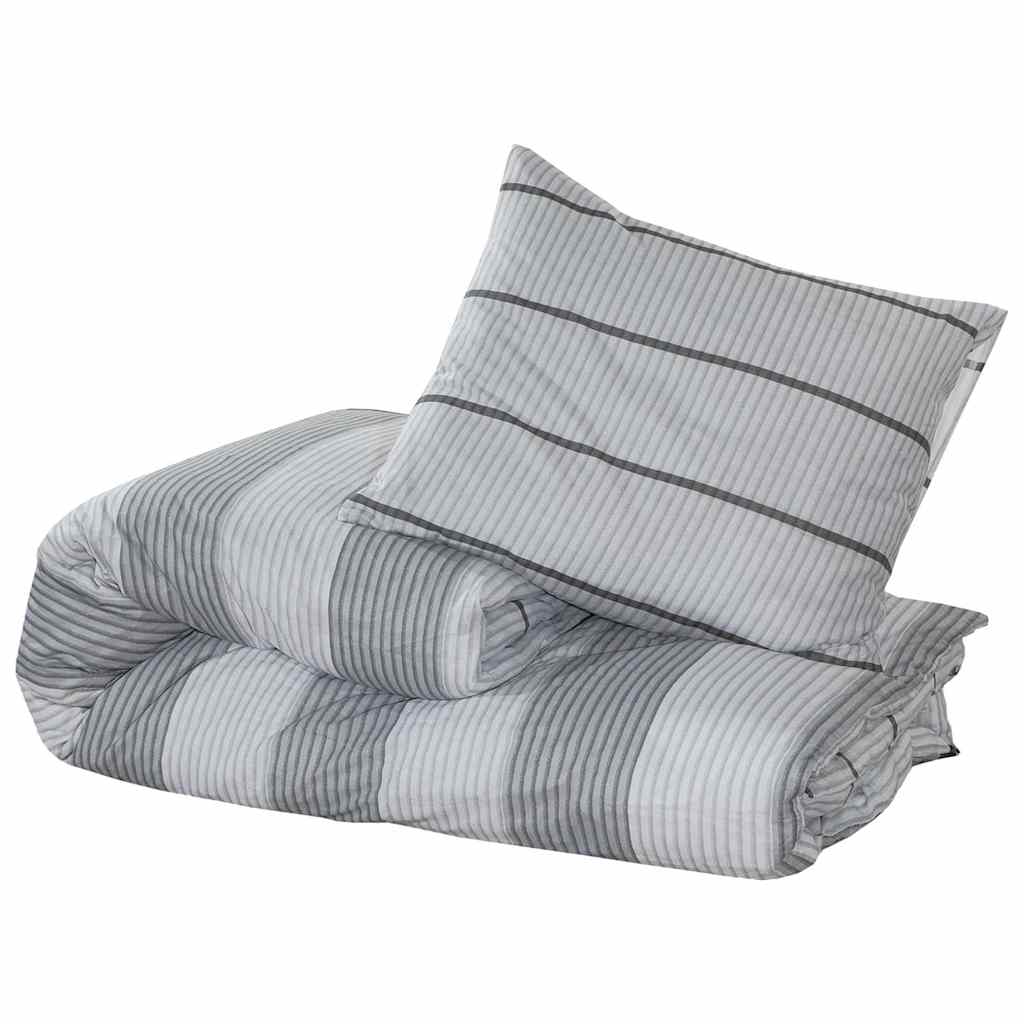 Ensemble de découverte de couette Vidaxl 220x240 cm Gray en coton