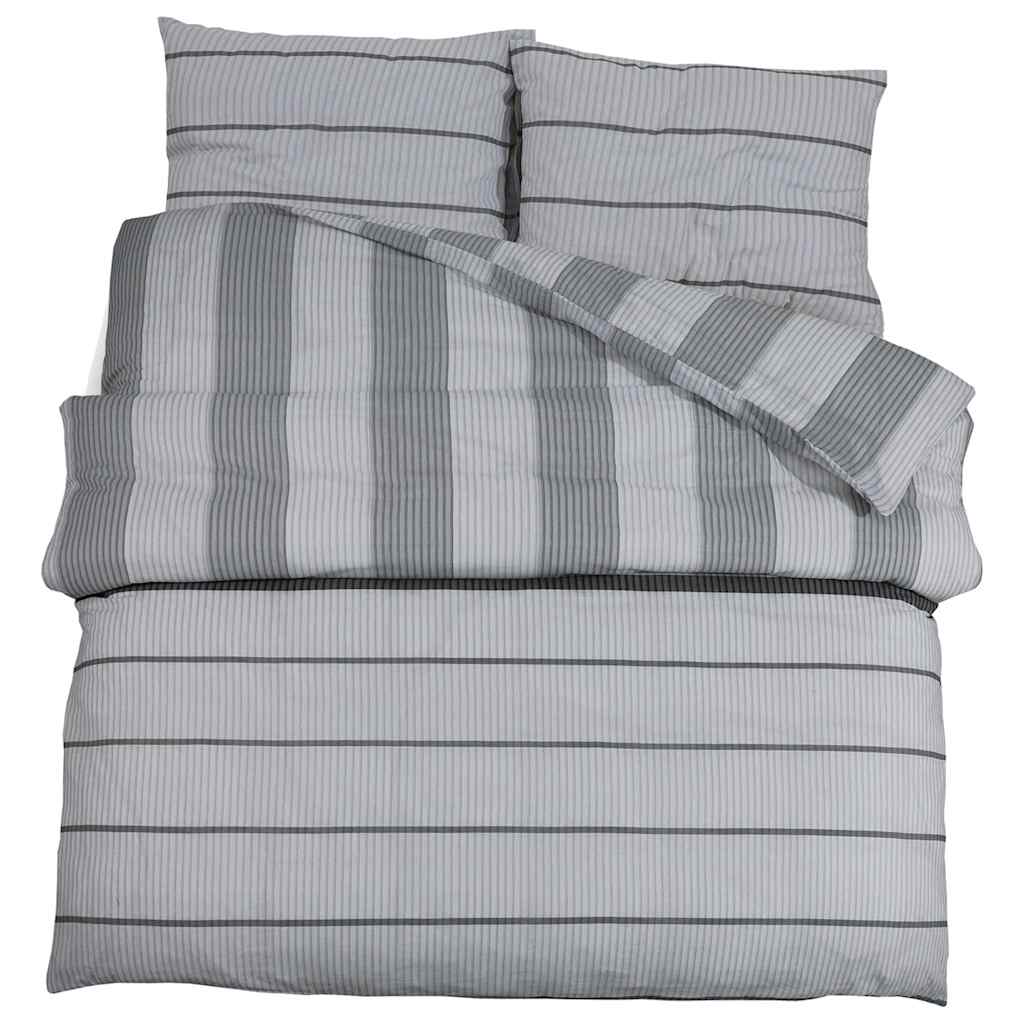Ensemble de découverte de couette Vidaxl 260x240 cm Coton Gray
