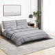 Ensemble de découverte de couette Vidaxl 200x220 cm Gray en coton