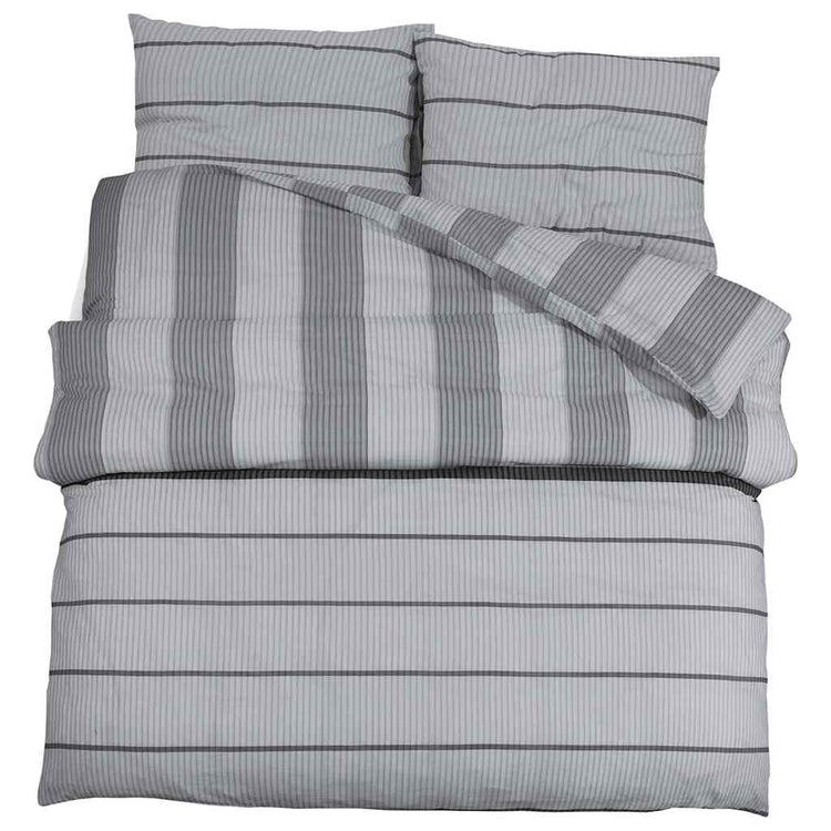 Vidaxl Duvet Crossing Set 200x200 cm Coton Grey