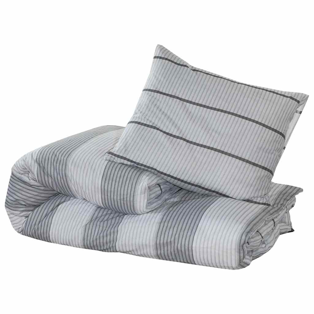 Ensemble de découverte de couette Vidaxl 260x220 cm Coton Gray