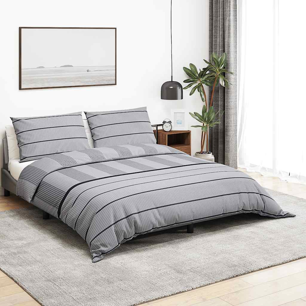 Ensemble de découverte de couette Vidaxl 260x220 cm Coton Gray