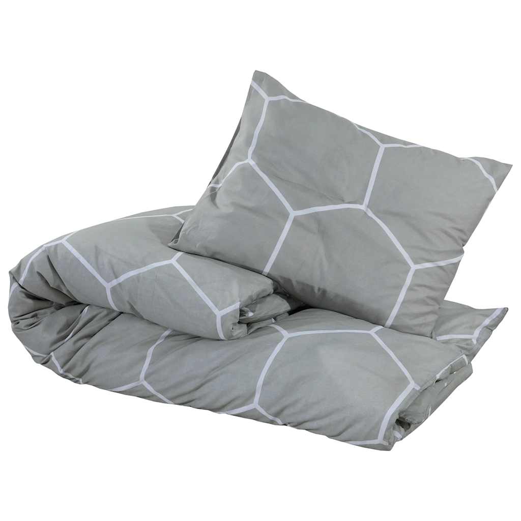 Ensemble de découverte de couette Vidaxl 220x240 cm Gray en coton