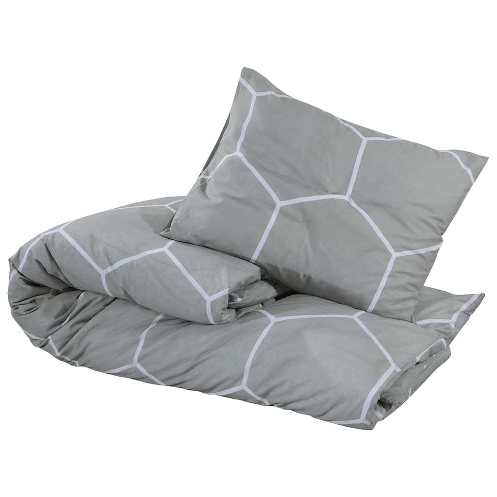 Ensemble de découverte de couette Vidaxl 260x240 cm Coton Gray