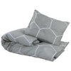 Ensemble de découverte de couette Vidaxl 200x220 cm Gray en coton