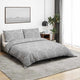 Ensemble de croisement de couette Vidaxl 225x220 cm Gray en coton