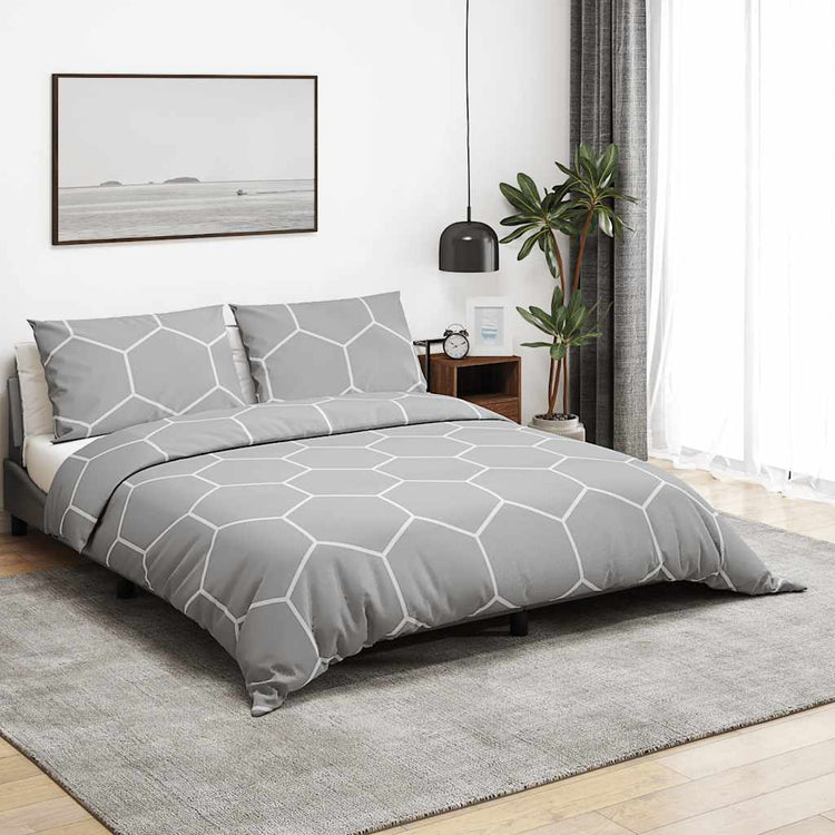 Vidaxx parure de couette 260x220 cm coton gris