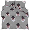 Ensemble de croisement de couette Vidaxl 240x220 cm Gray en coton