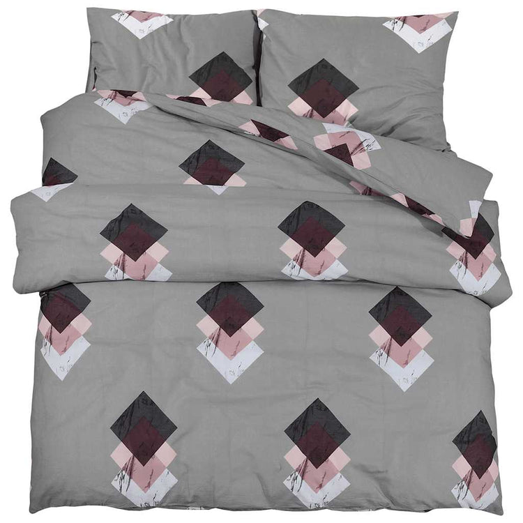 Vidaxl Duvet Crossing Set 200x200 cm Coton Grey