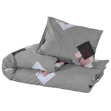 Vidaxl Duvet Crossing Set 200x200 cm Coton Grey - afbeelding 3