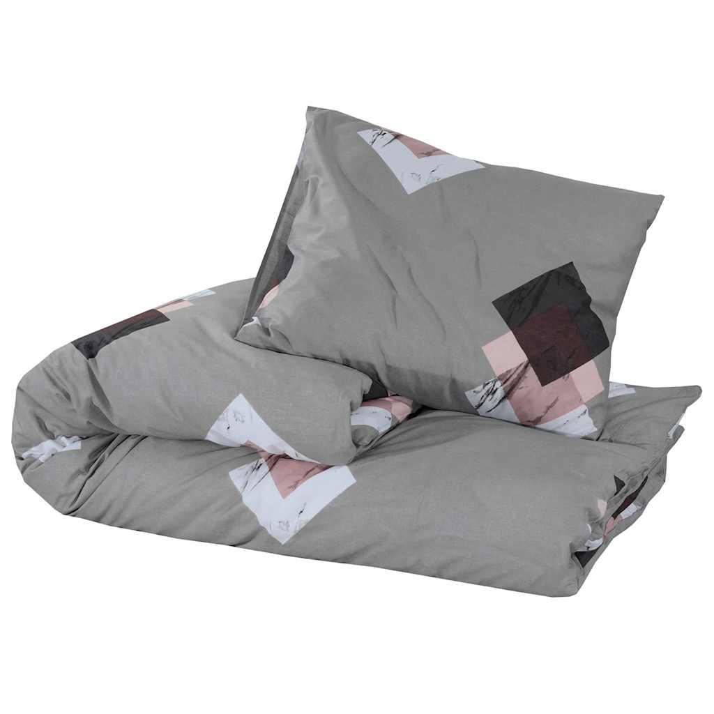 Ensemble de découverte de couette Vidaxl 260x240 cm Coton Gray