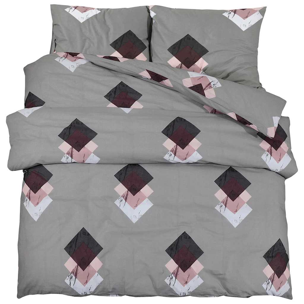 Vidaxl Duvet Crossing Set 200x200 cm Coton Grey