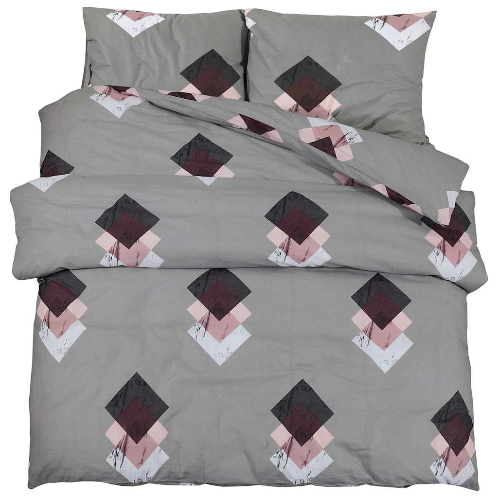 Vidaxx parure de couette 200x200 cm coton gris
