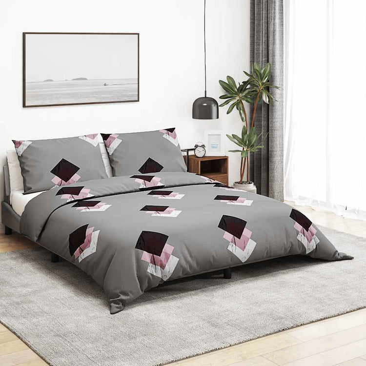 Vidaxx parure de couette 225x220 cm coton gris