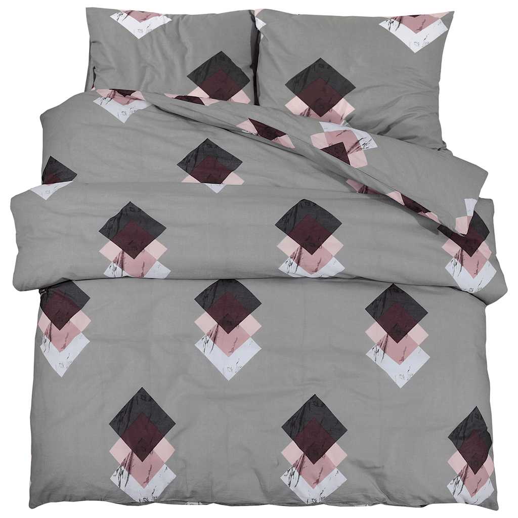 Ensemble de découverte de couette Vidaxl 260x220 cm Coton Gray