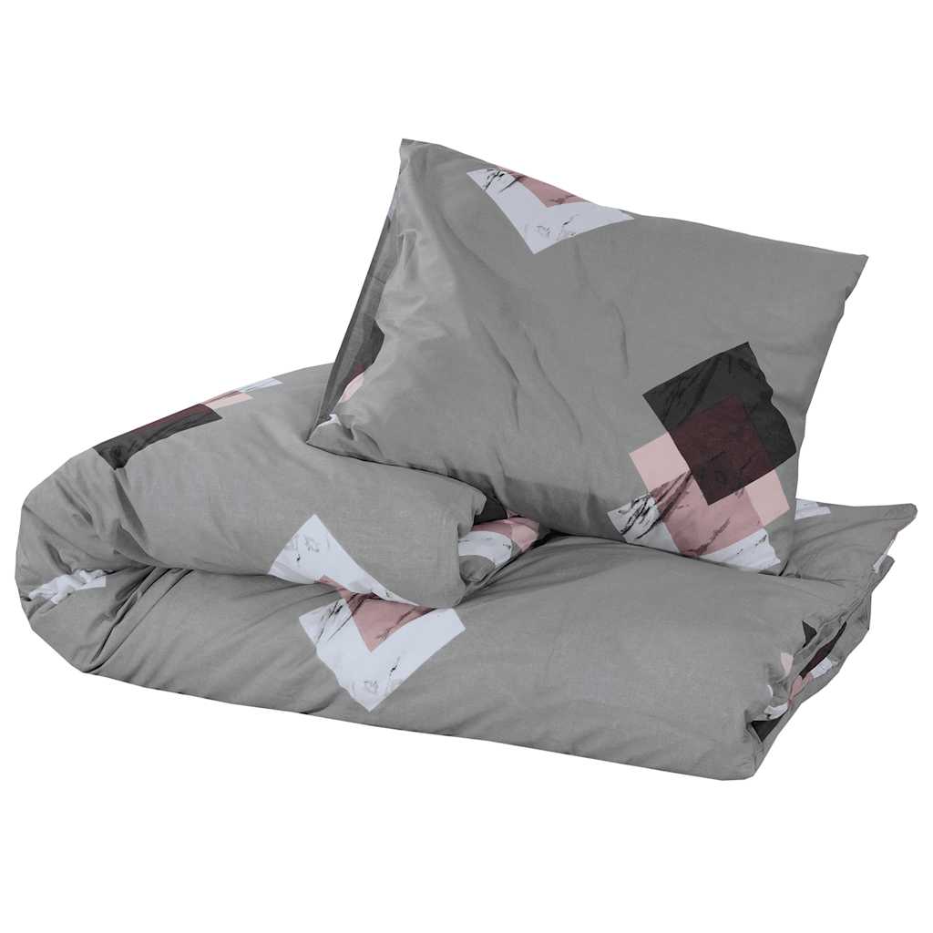 Ensemble de découverte de couette Vidaxl 260x220 cm Coton Gray