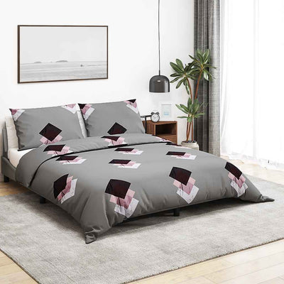 Ensemble de découverte de couette Vidaxl 260x220 cm Coton Gray