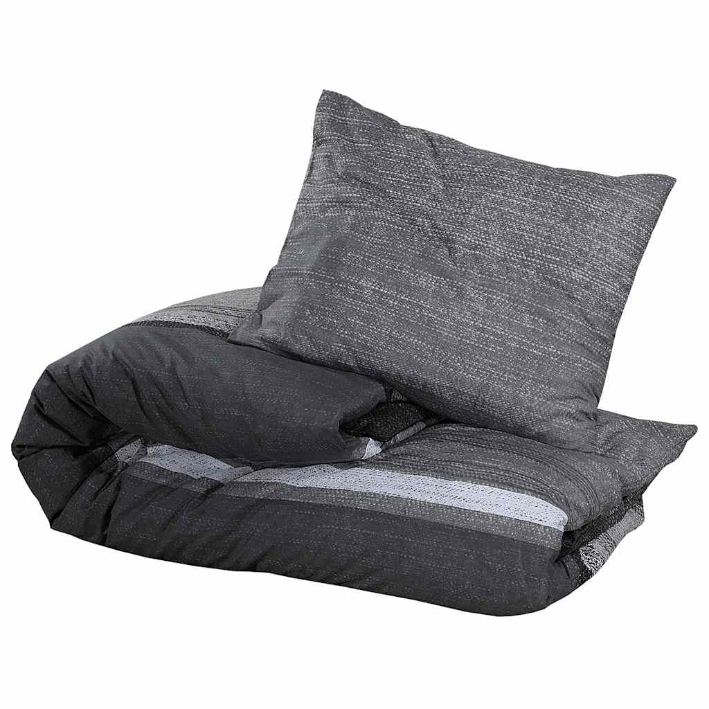 Vidaxl Duvet décongelant ensemble 200x200 cm coton gris foncé