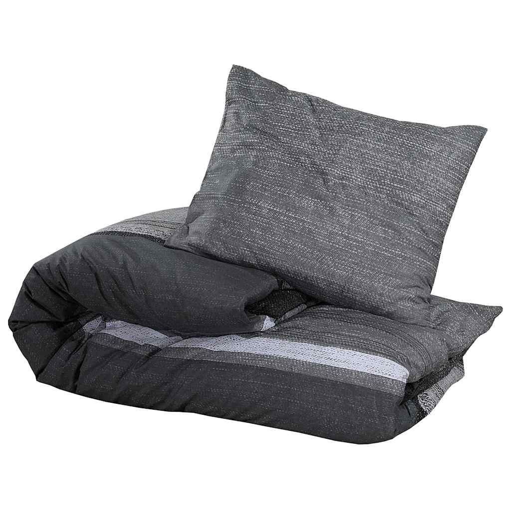 Ensemble de découverte de couette Vidaxl 240x220 cm Coton Gris foncé