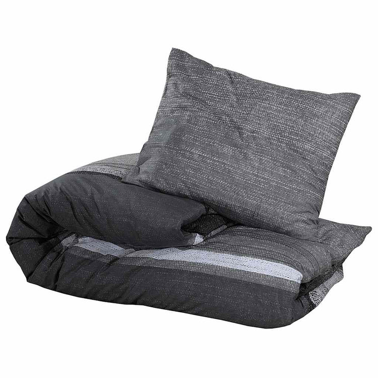 Ensemble de découverte de couette Vidaxl 225x220 cm coton gris foncé