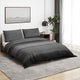 Ensemble de découverte de couette Vidaxl 225x220 cm coton gris foncé