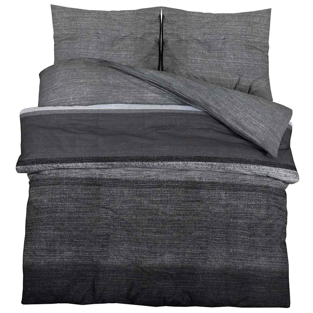 Ensemble de découverte de couette Vidaxl 260x220 cm coton gris foncé