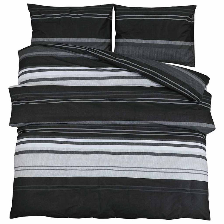 Ensemble de découverte de couette Vidaxl 240x220 cm en noir et blanc