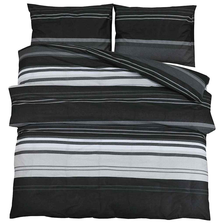 Ensemble de découverte de couette Vidaxl 220x240 cm en noir et blanc