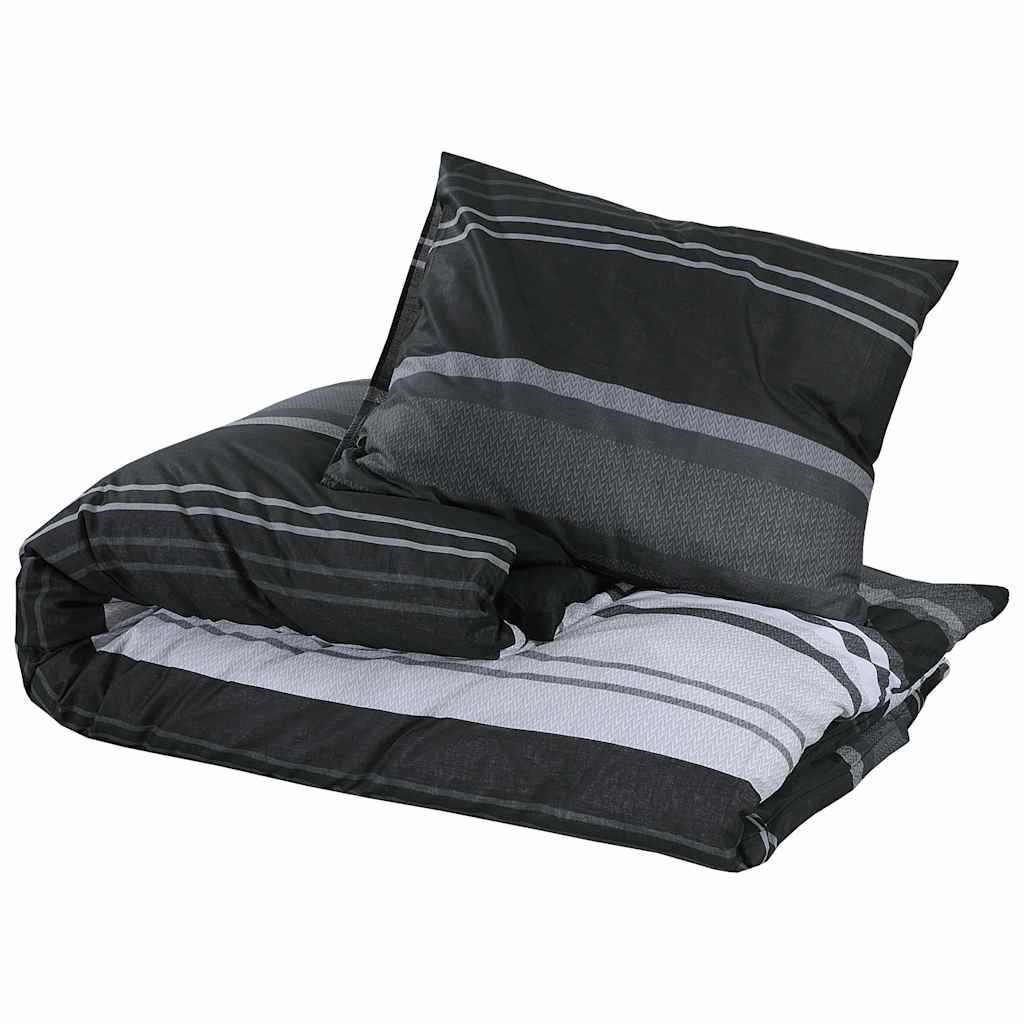 Ensemble de découverte de couette Vidaxl 220x240 cm en noir et blanc